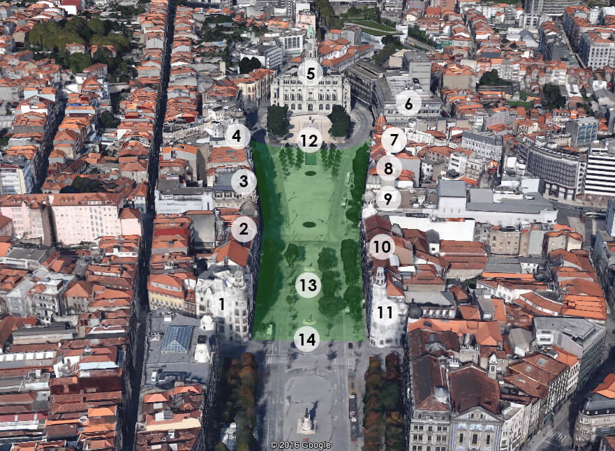 Avenida dos Aliados in Porto
