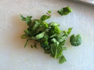 Mint and basil fresh from my organic home garden