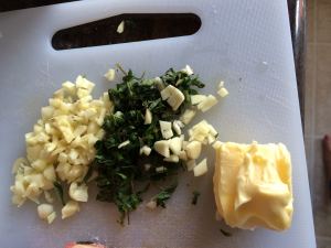 garlic, herbs and butter
