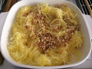 Spaghetti Squash with PInenuts